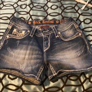 Rock revival jean shorts